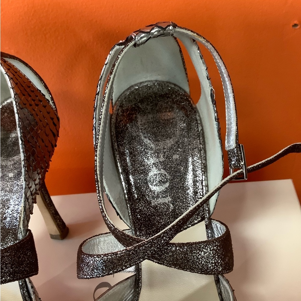 Dior Metallic Python Leather Sandals - image 4